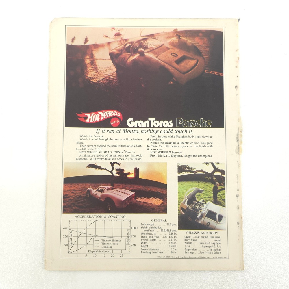 Hot Wheels Gran Toros Print Ad Porsche Racing Advertising Mattel Promotional Art